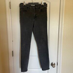 Madewell Washed Black High Riser Skinny Jeans